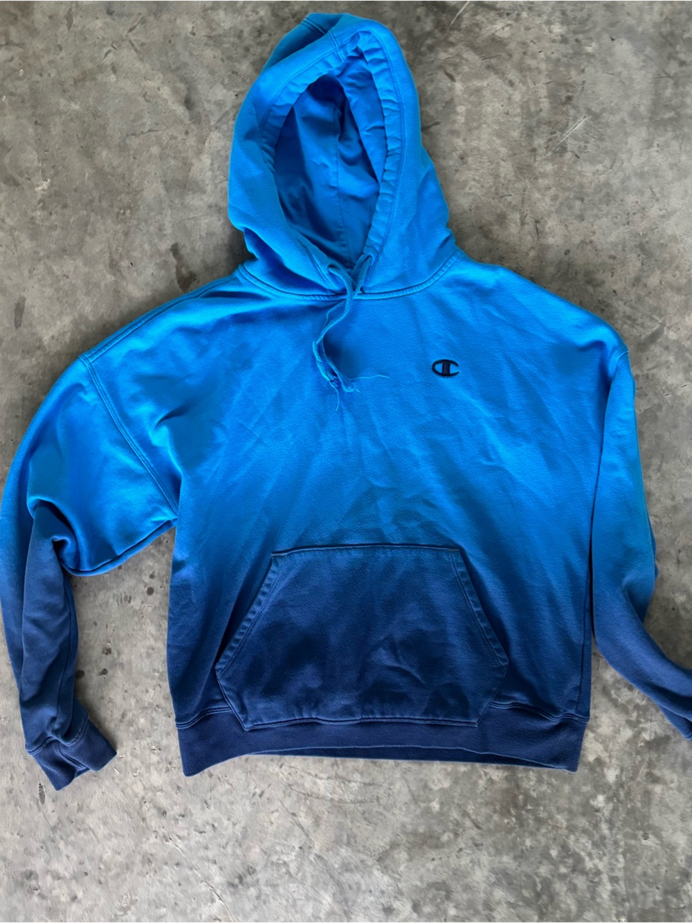 Champion‎ Blue Ombre Pullover Hoodie